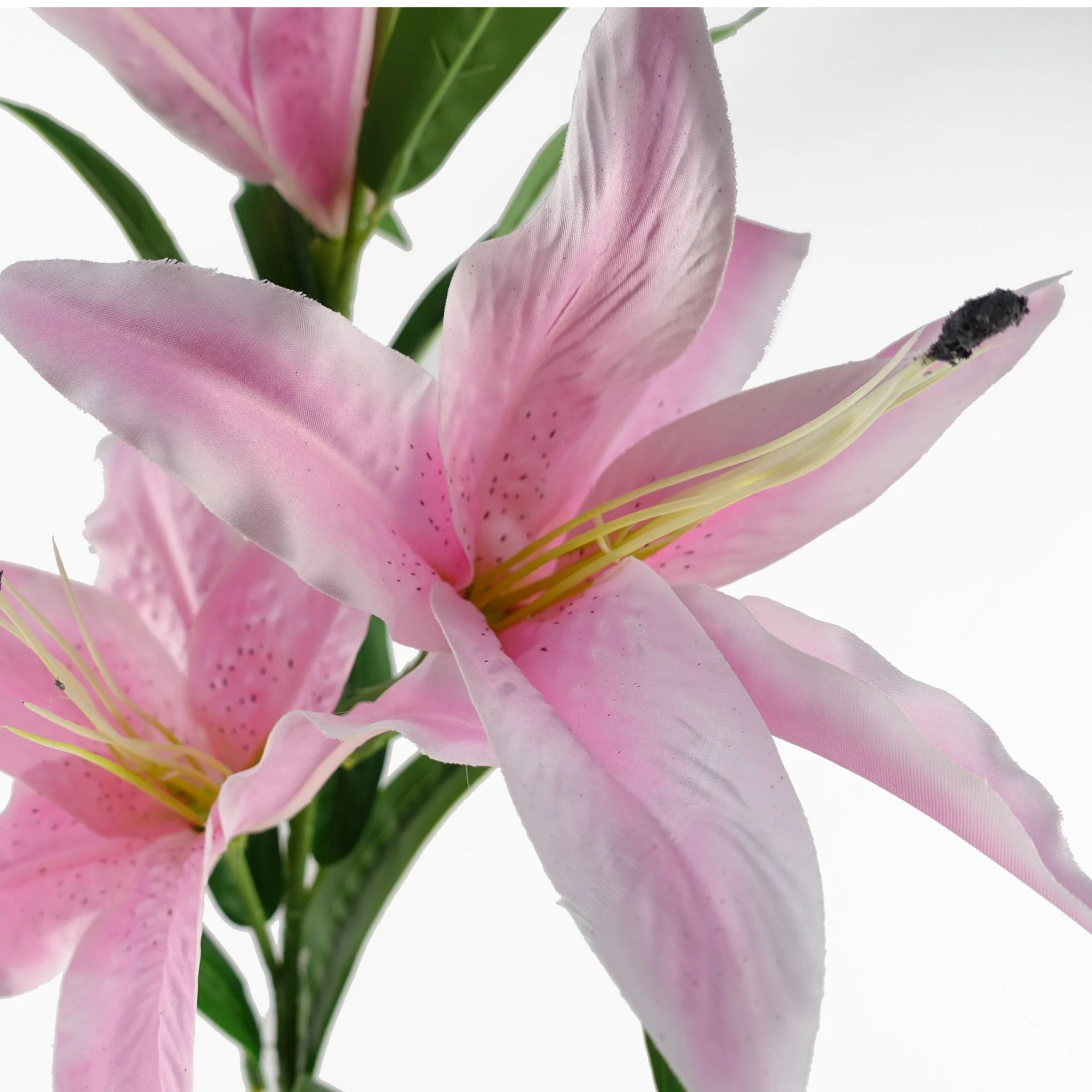 Pack of 6 x 100cm Large Pink Lily Stem - 18 Flowers - Image 2