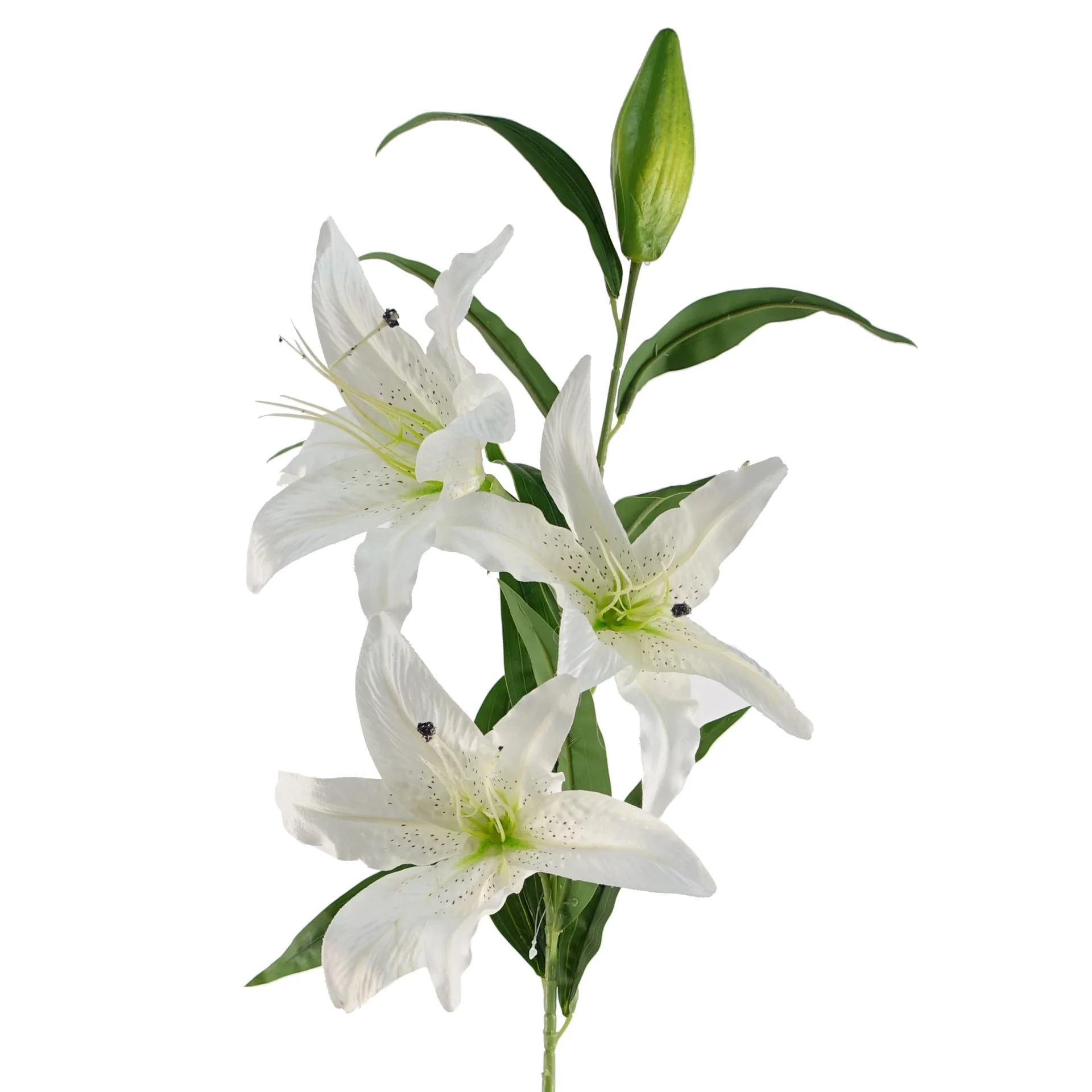 Pack of 6 x 100cm Large White Lily Stem - 18 Flowers - Image 3