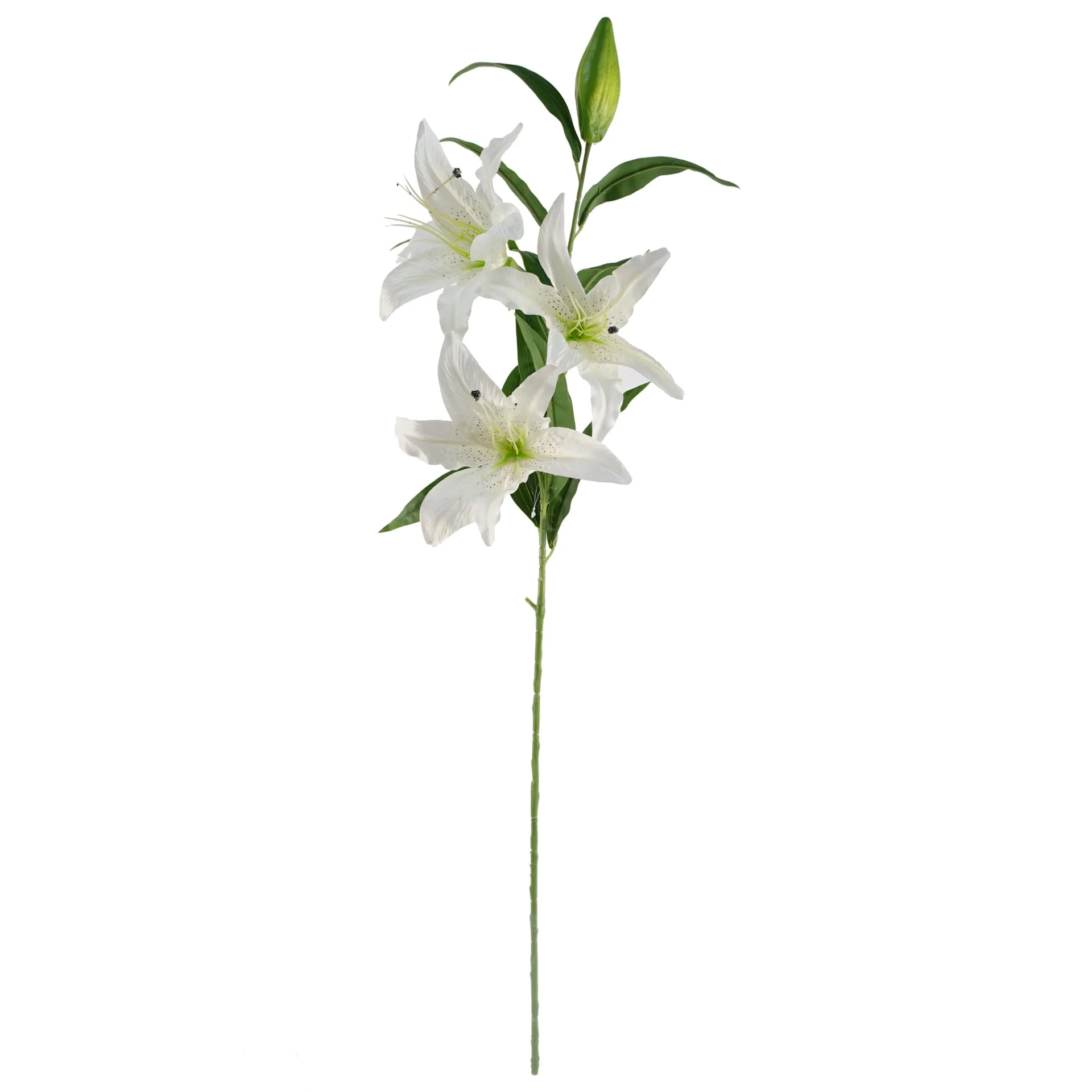 Pack of 6 x 100cm Large White Lily Stem - 18 Flowers - Image 4