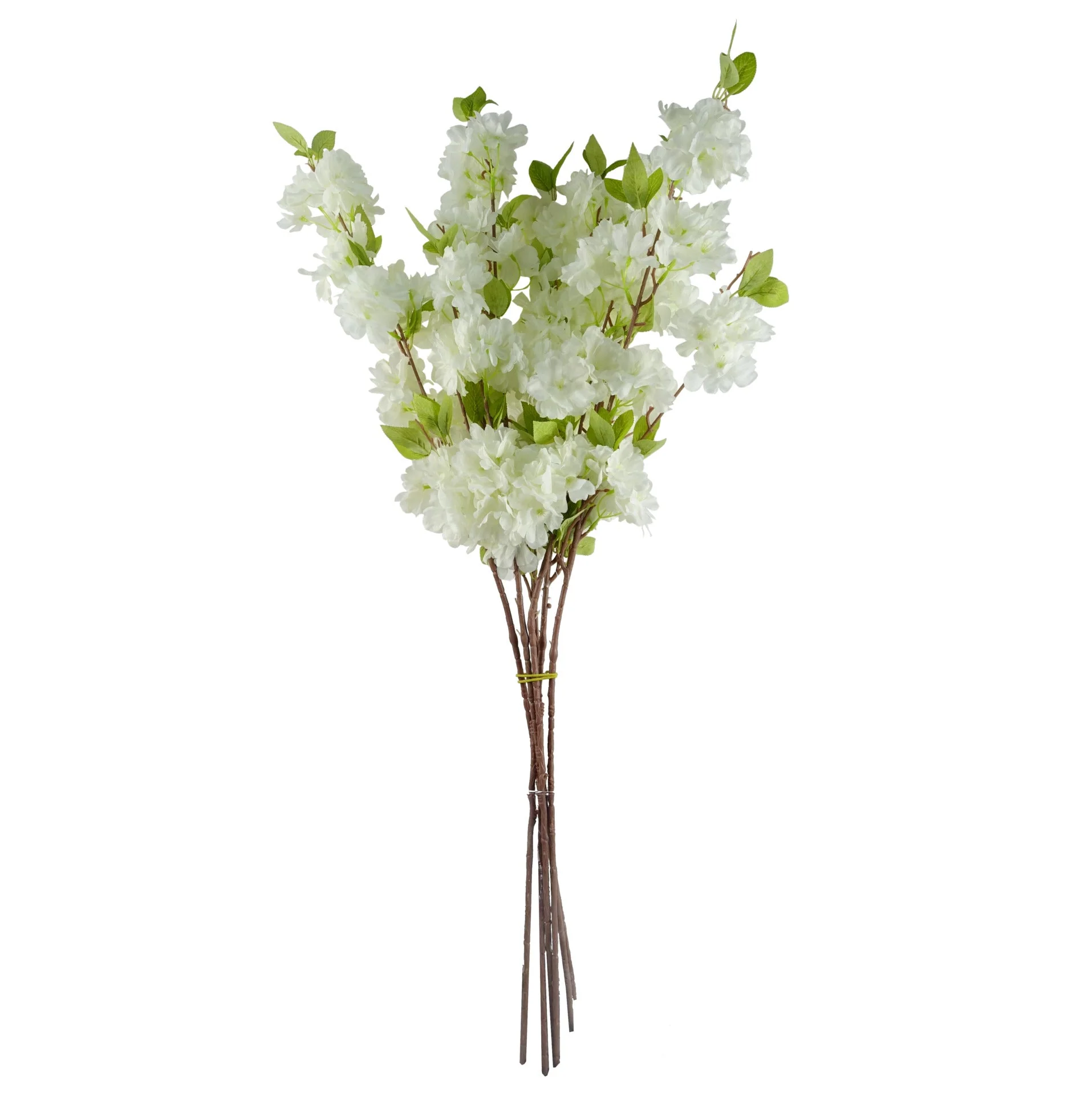 Pack of 6 x 100cm White Artificial Blossom Stem - Image 2
