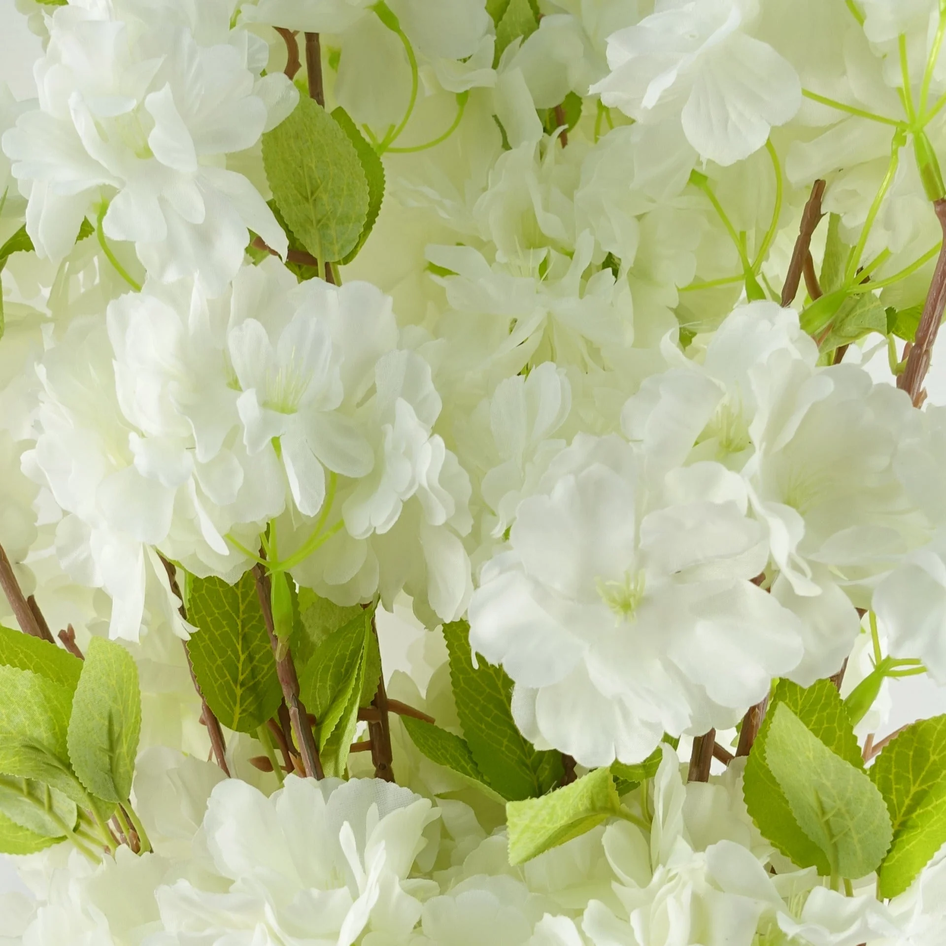 Pack of 6 x 100cm White Artificial Blossom Stem - Image 3