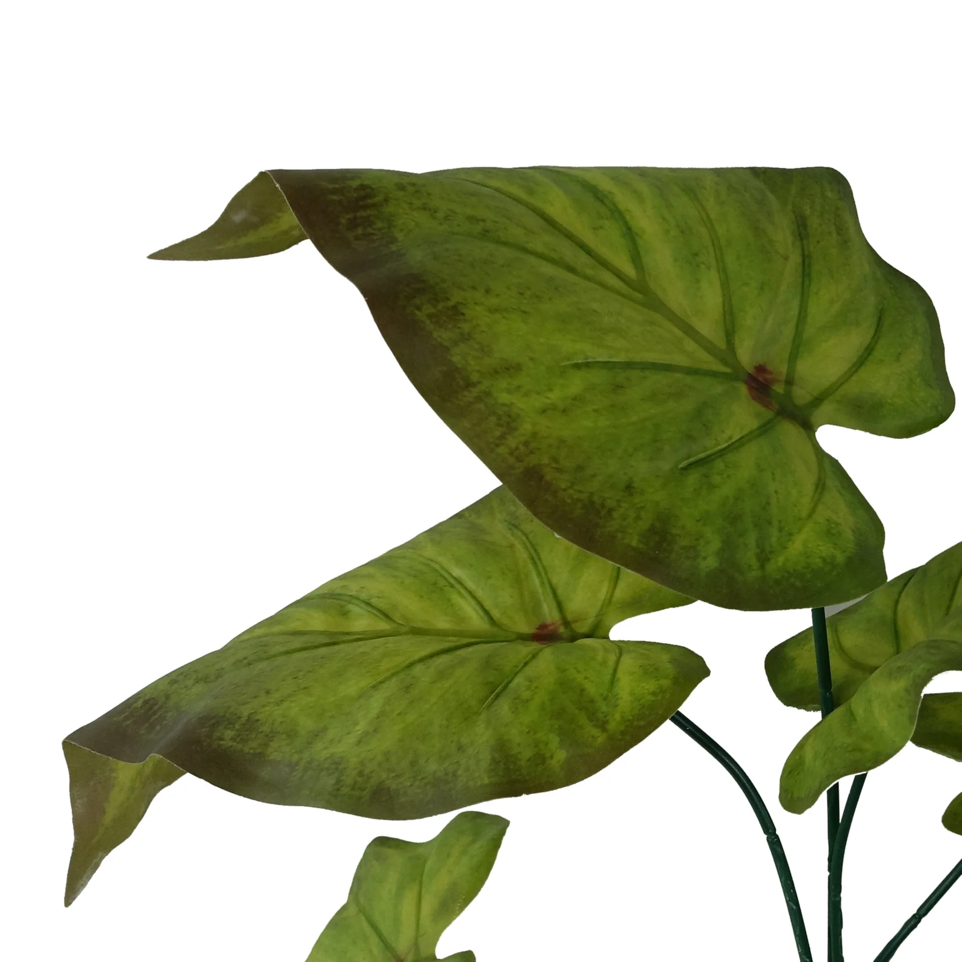 Pack of 6 x 50cm Artificial Green Plastic Leaf Stem - Image 3