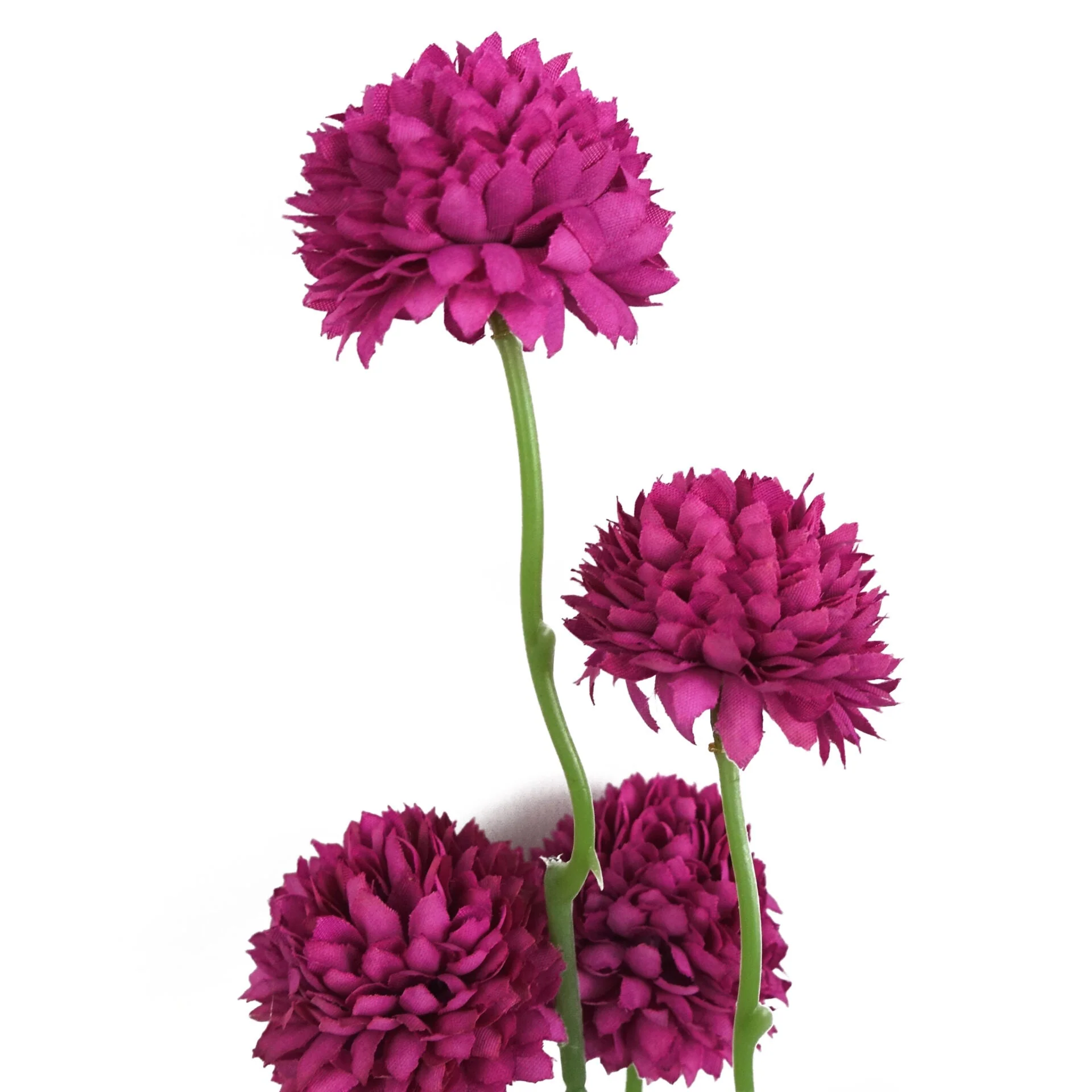 Pack of 6 x 50cm Dahlia Pompom Pink Artificial Stem - Image 4