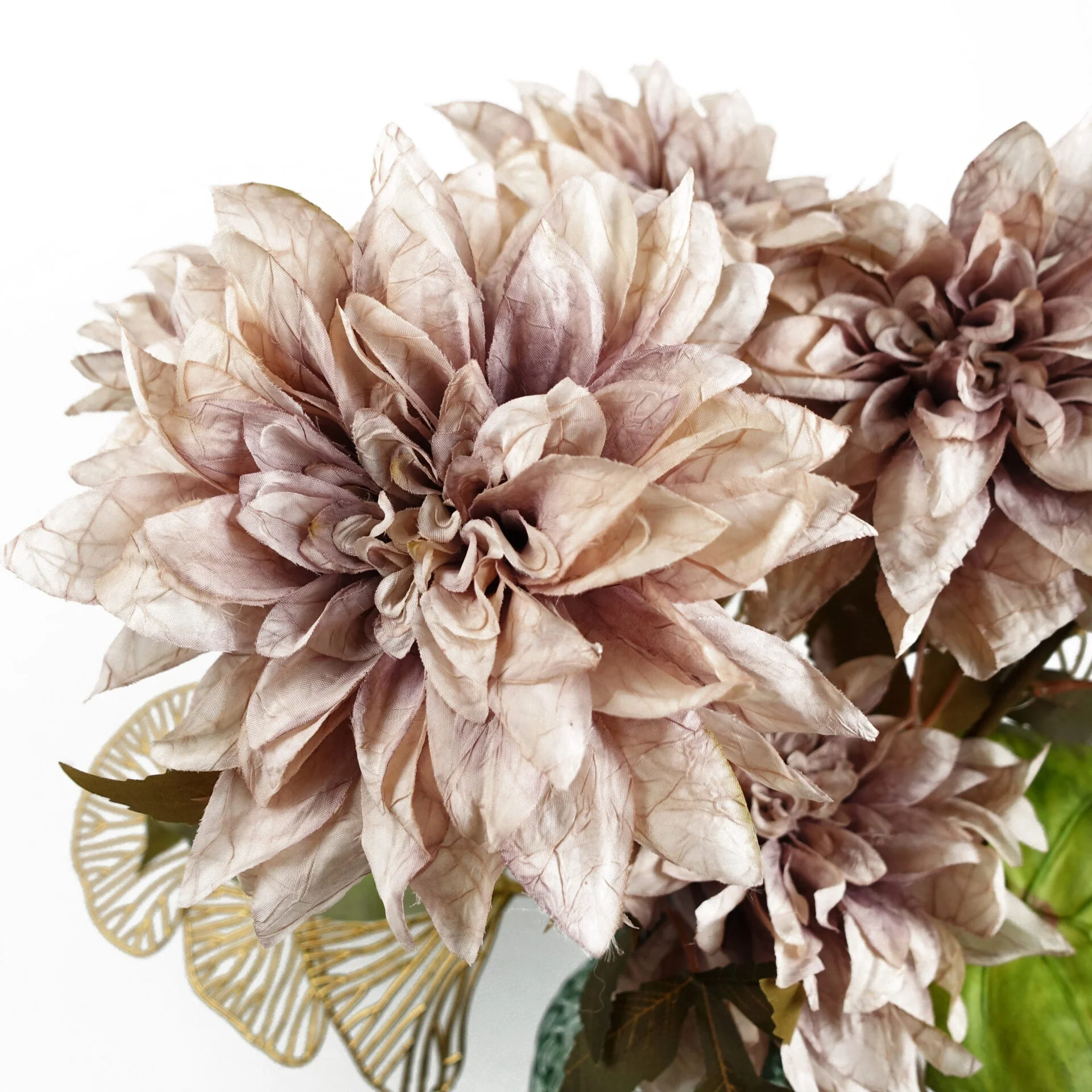 Pack of 6 x 55cm Dahlia Flower Stem - Dusty Pink - Image 4