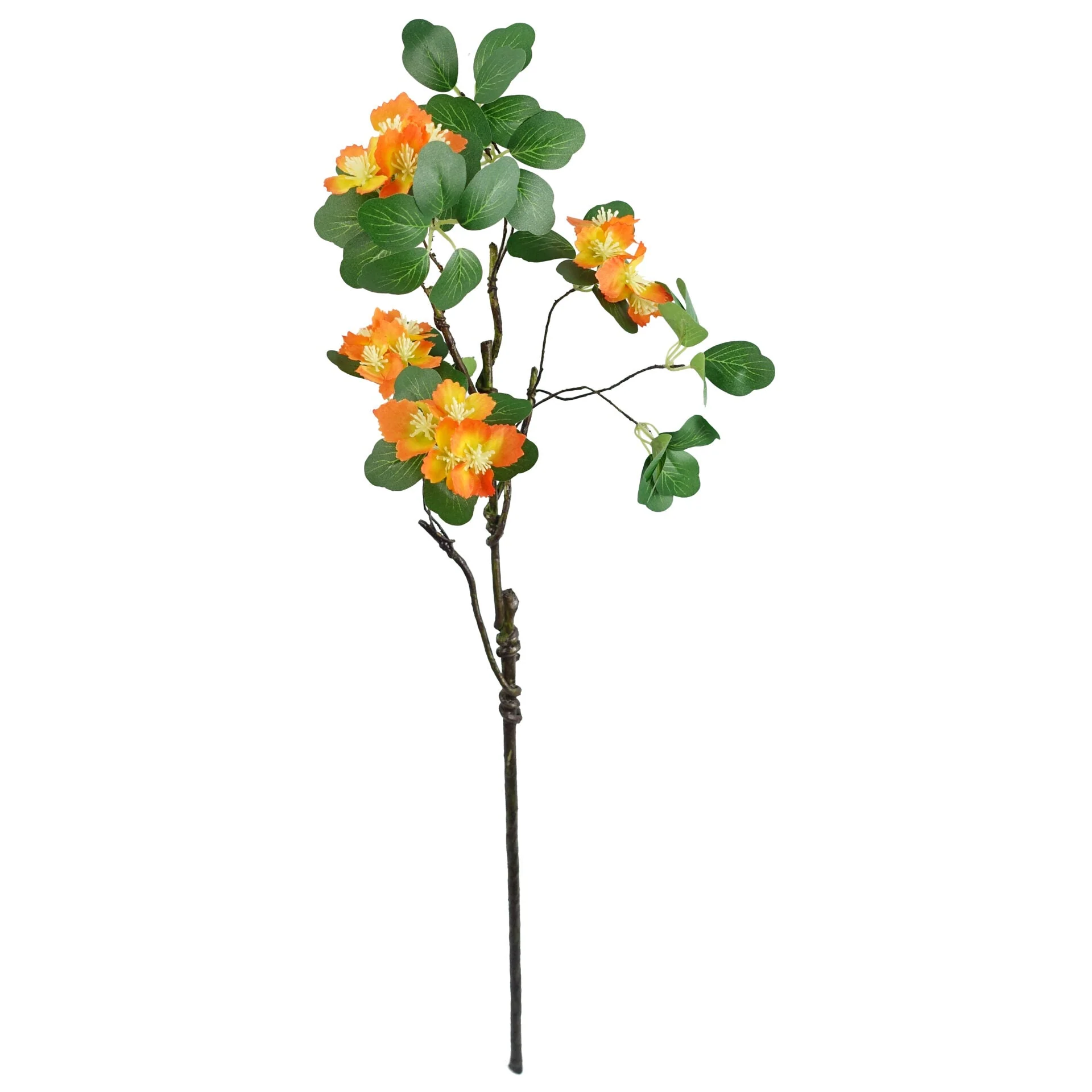 Pack of 6 x 60cm Flower Foliage Spray - Orange - Image 3