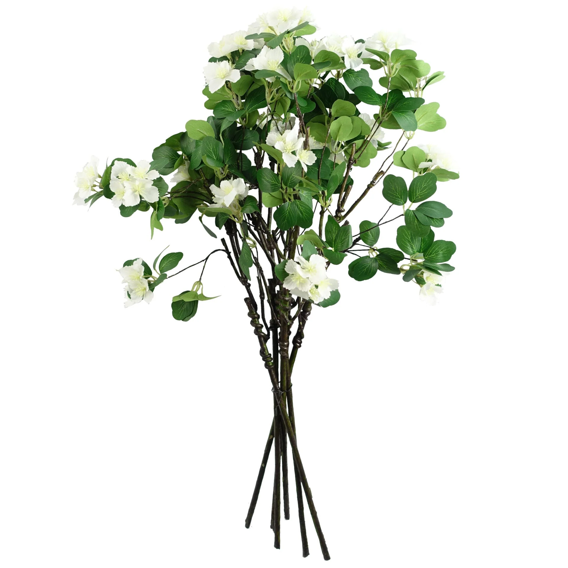 Pack of 6 x 60cm Flower Foliage Spray - White - Image 2