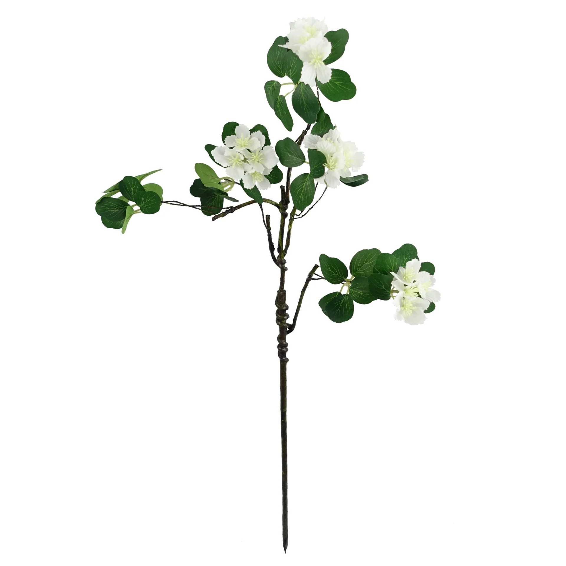 Pack of 6 x 60cm Flower Foliage Spray - White - Image 4