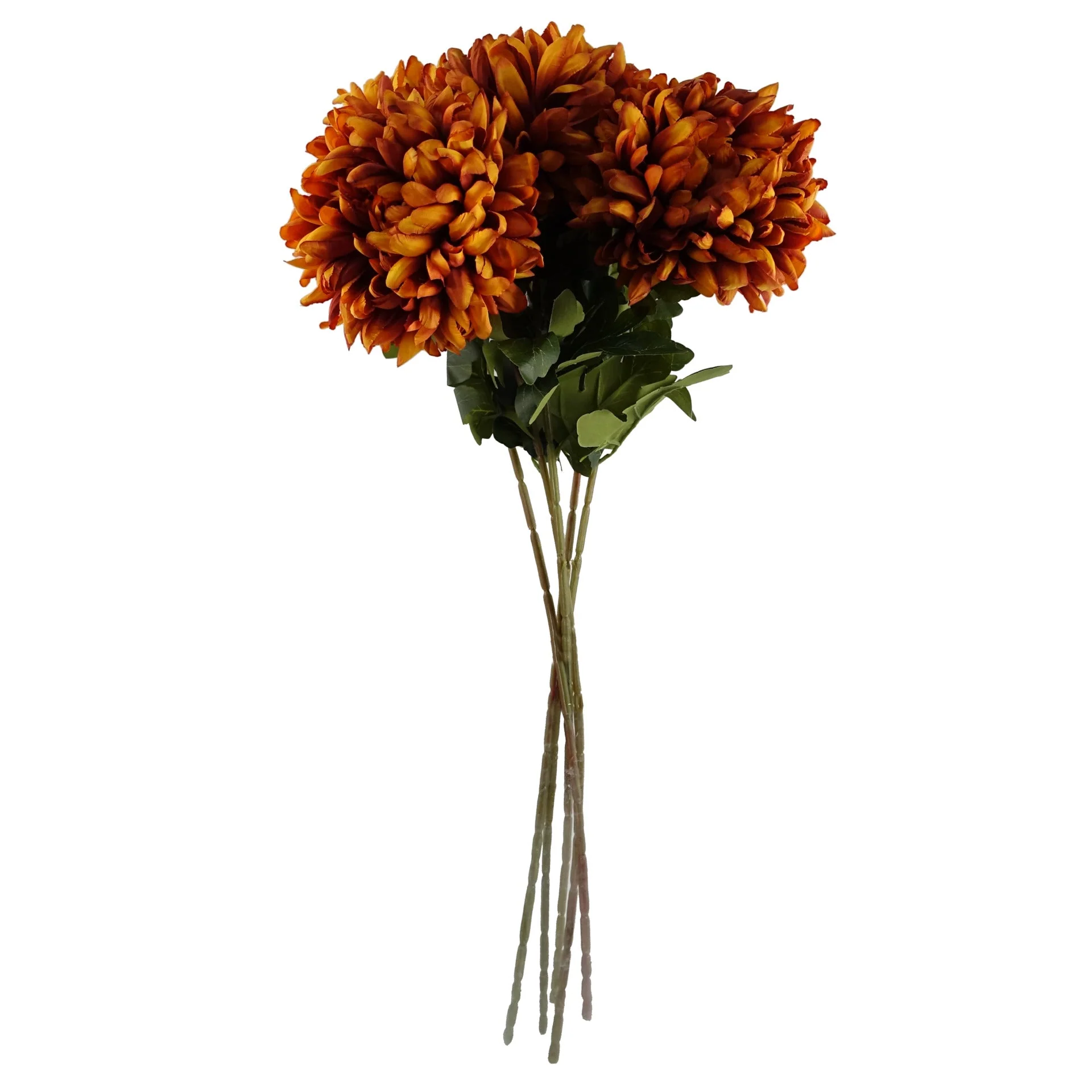 Pack of 6 x 75cm Extra Large Reflex Chrysanthemum - Orange - Image 3