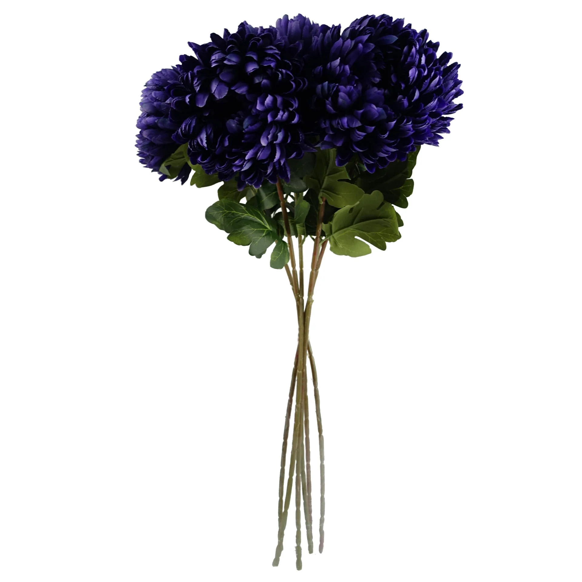 Pack of 6 x 75cm Extra Large Reflex Chrysanthemum - Purple - Image 3