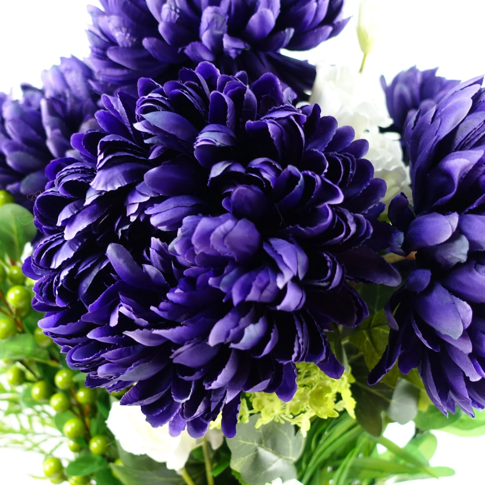Pack of 6 x 75cm Extra Large Reflex Chrysanthemum - Purple - Image 4
