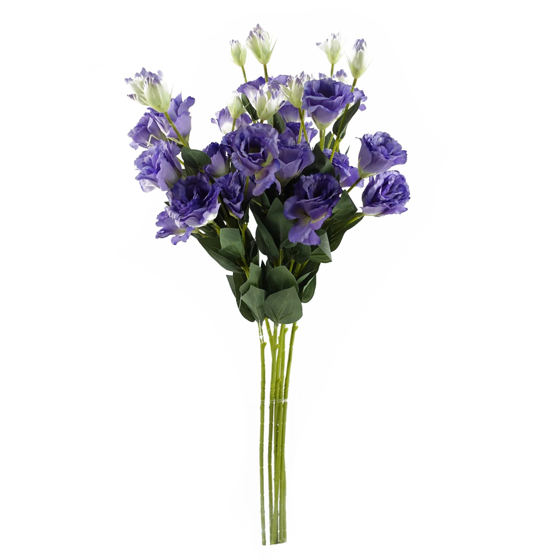 Pack of 6 x 80cm Artificial Purple Wild Rose Stem - 36 Flowers - Image 2