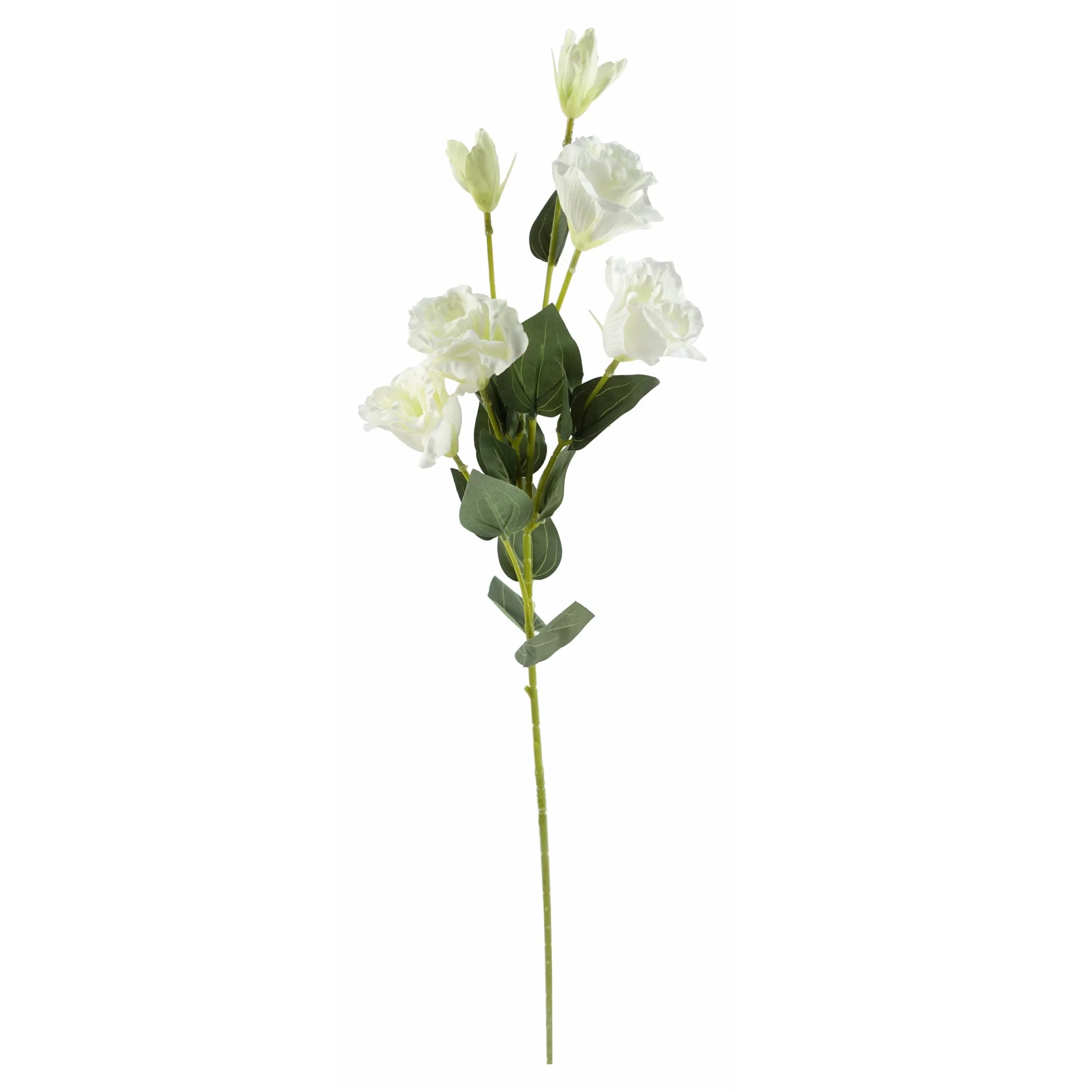 Pack of 6 x 80cm Artificial White Wild Rose Stem - 36 Flowers - Image 4