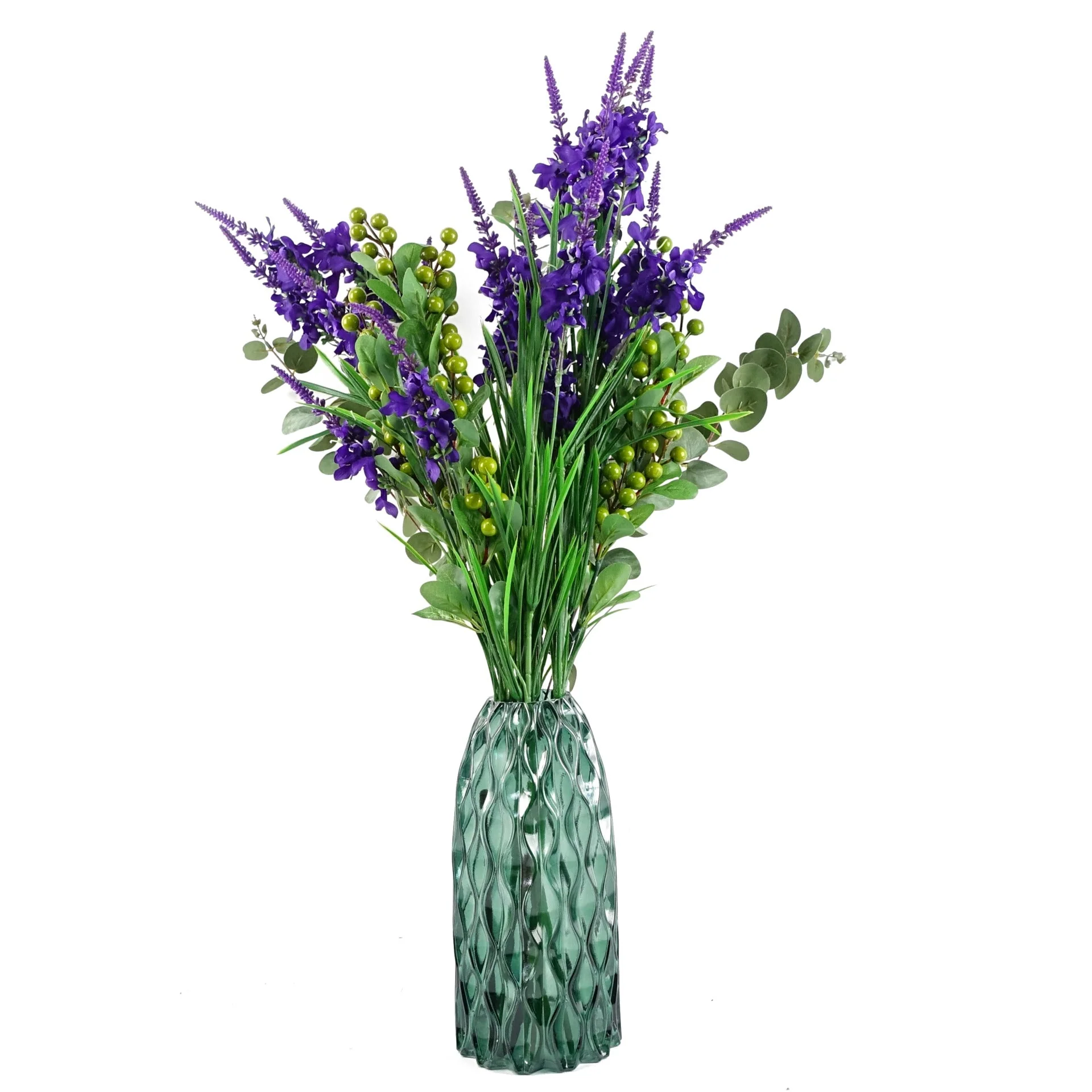 Pack of 6 x 80cm Purple Larkspur Artifical Stem - Image 3