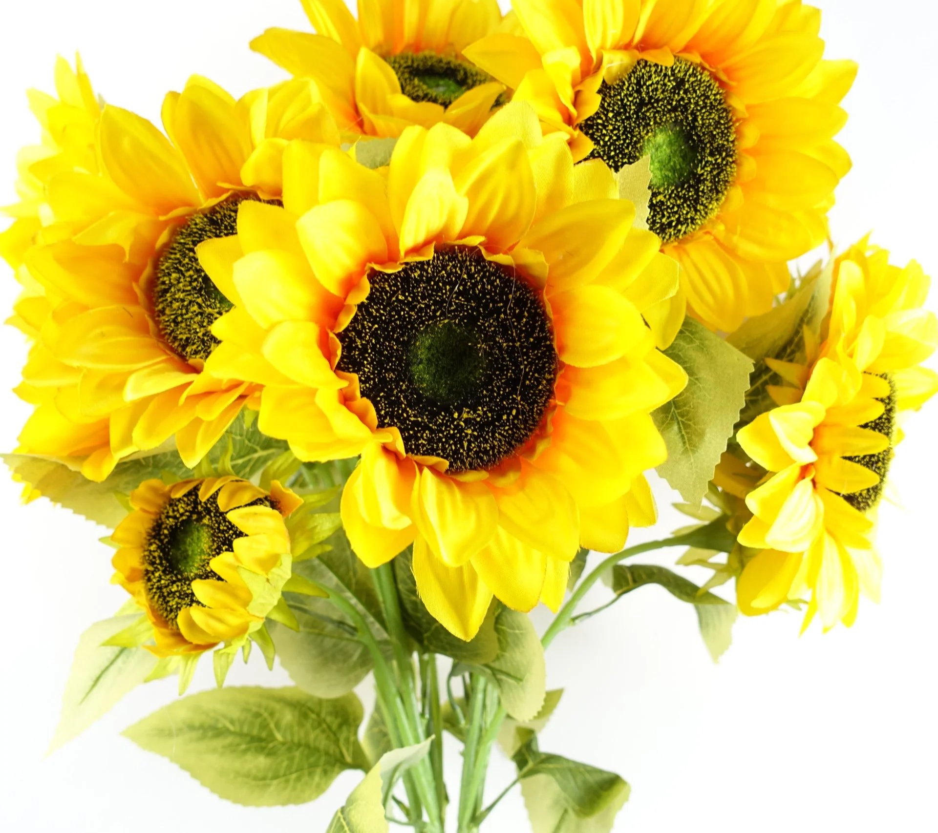Pack of 6 x 88cm Yellow Artificial Sunflower - 18 heads - Image 4