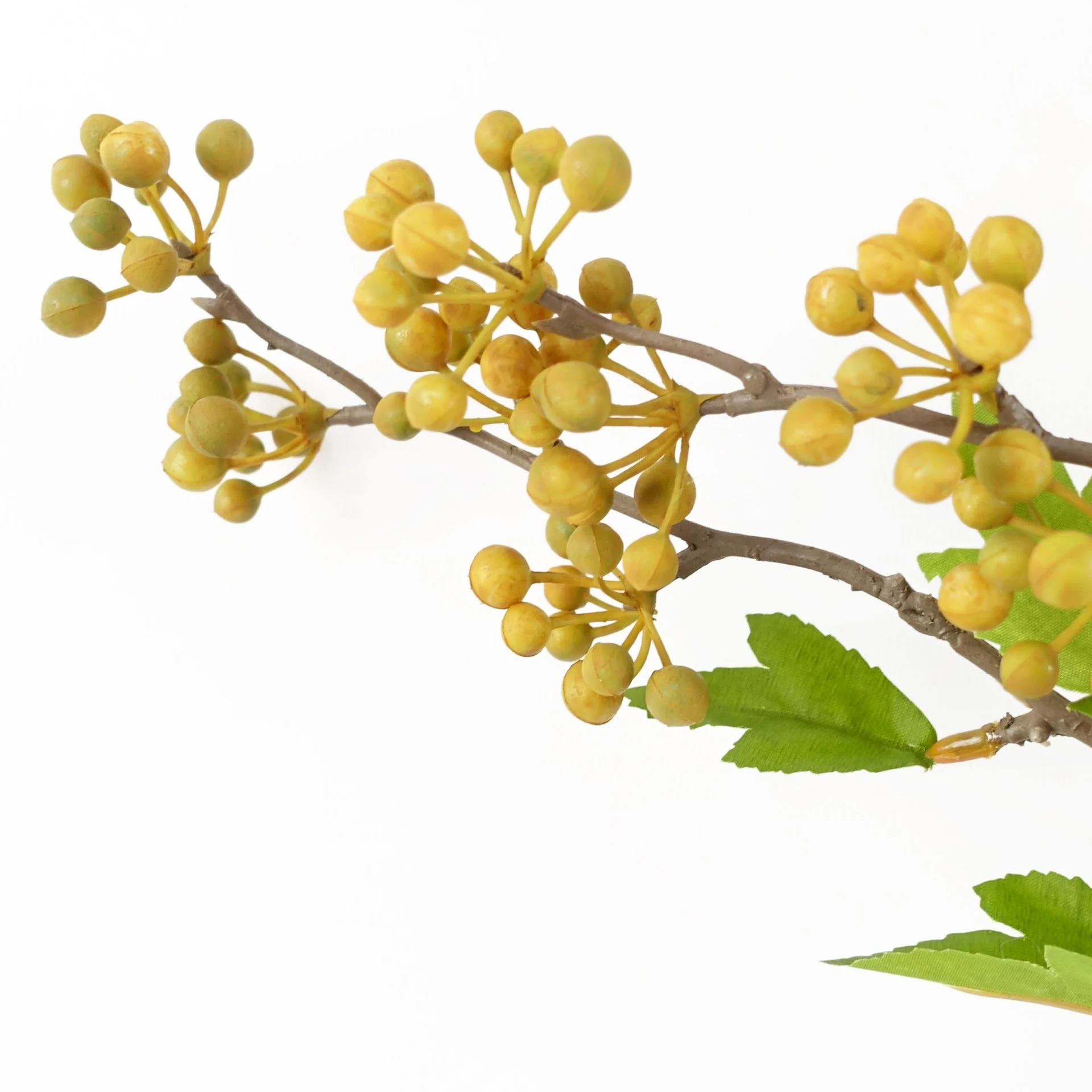 Pack of 6 x 90cm Artificial Yellow Berry Stem - Image 4