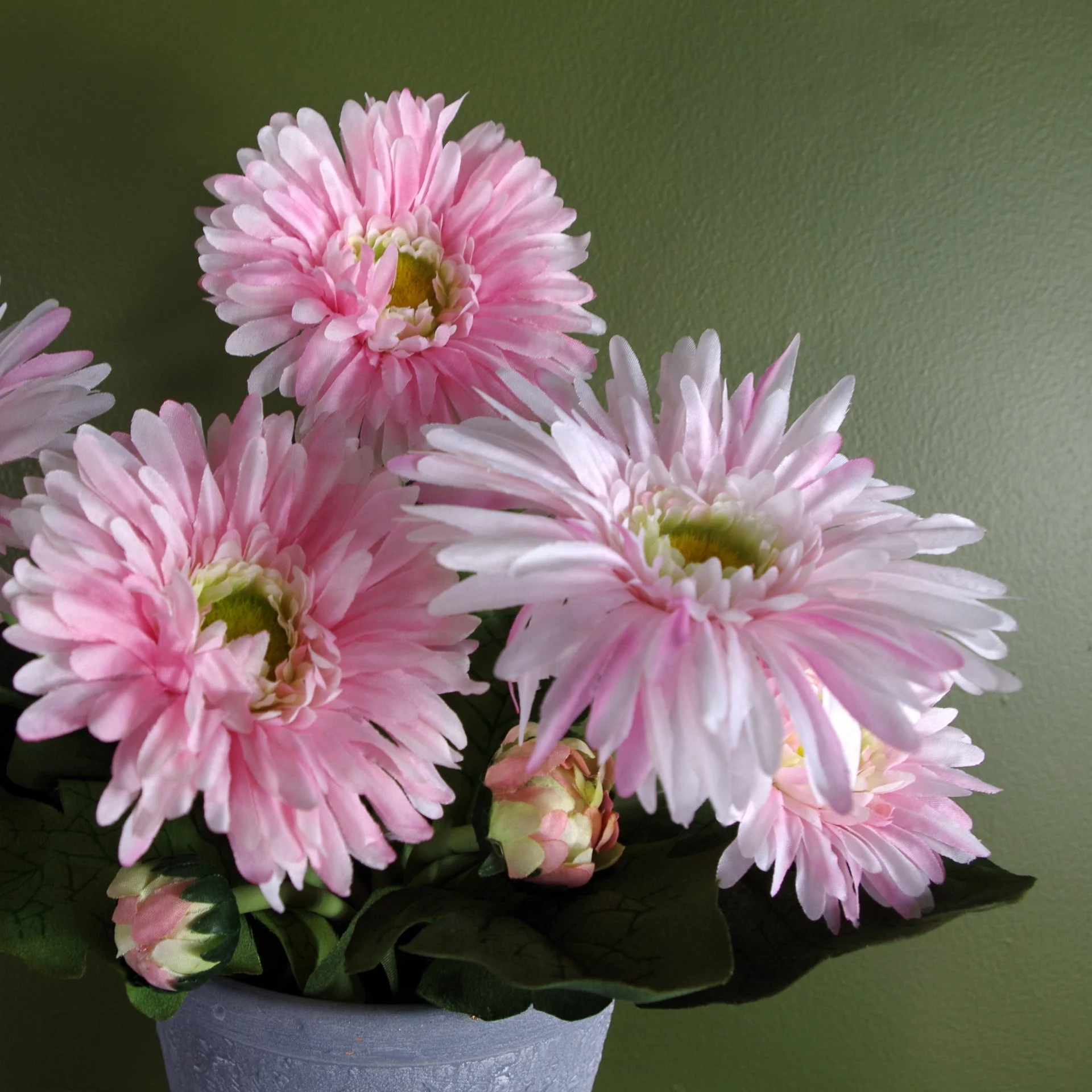 Pink Potted Daisy Flowering Plant Artificial - Image 2