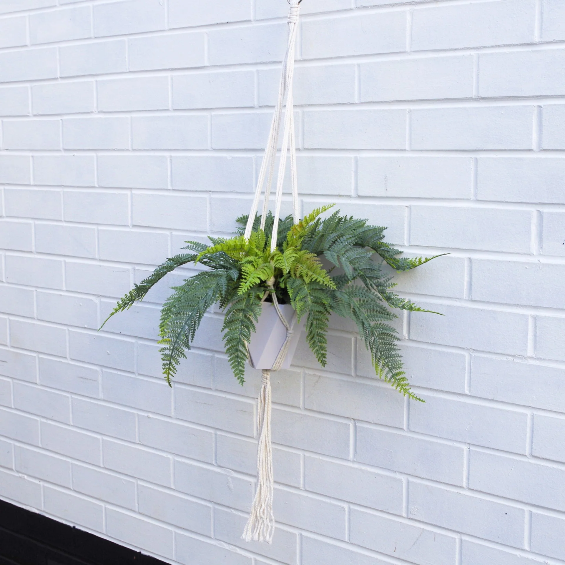 Potted Realistic Artificial Urban Jungle Hanging Fern Plant - Image 2