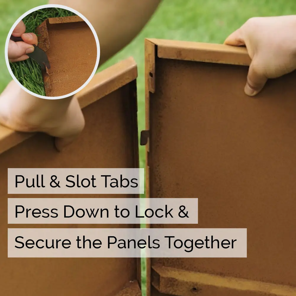 Pre-Rusted Corten Steel Straight Edge Tall Trough Planter with Feet - Image 18