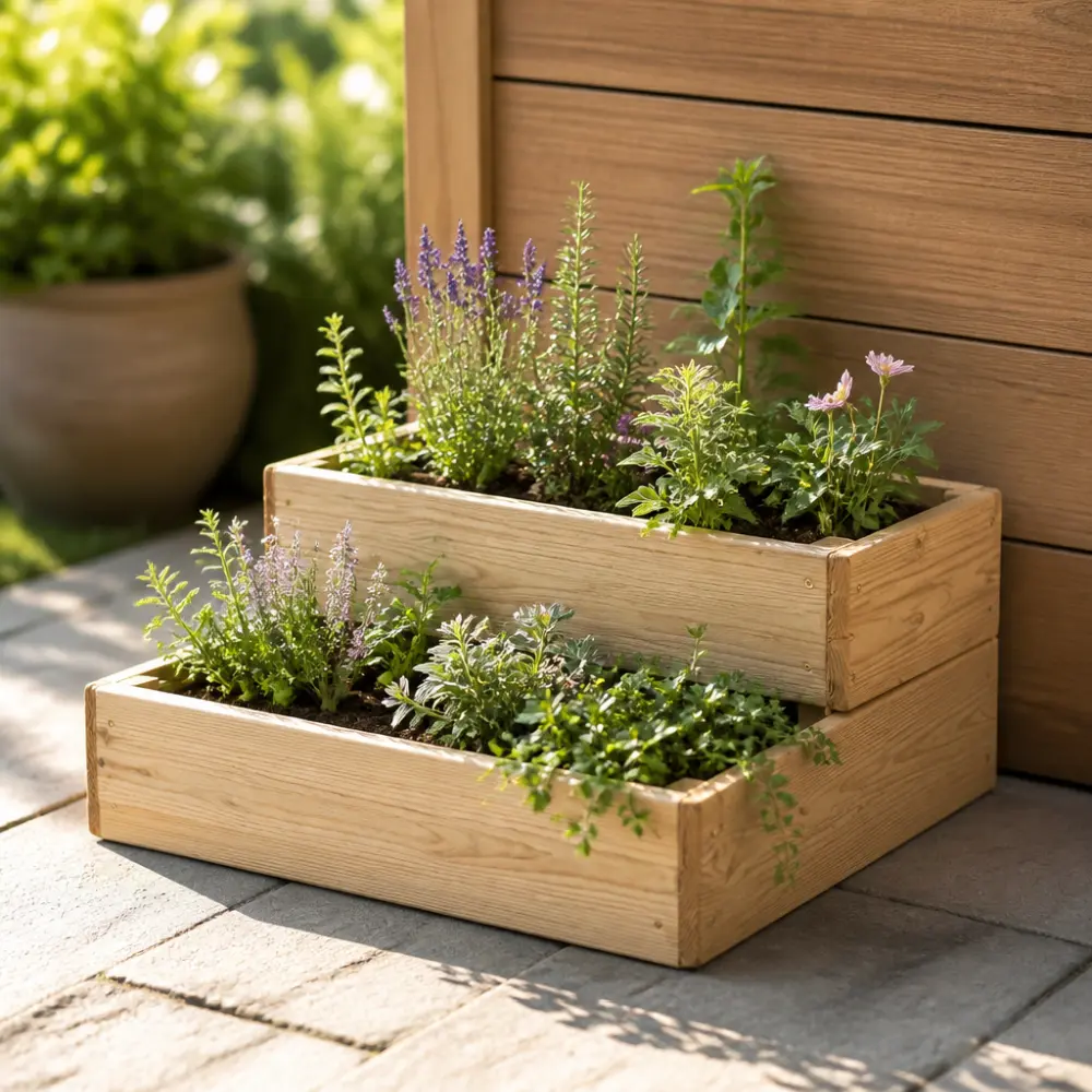 Premium Cascading Wood Raised Bed - Image 4