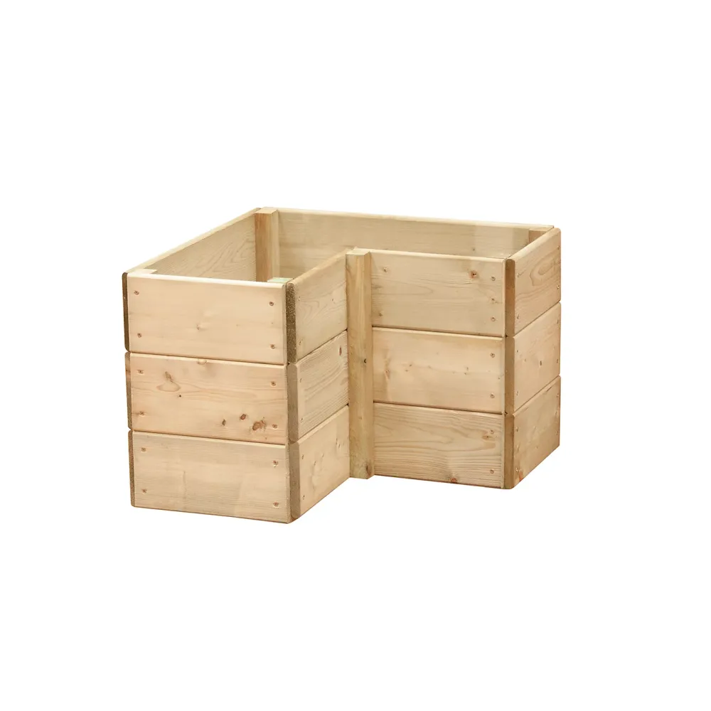 Premium Corner Wood Raised Bed - Image 3