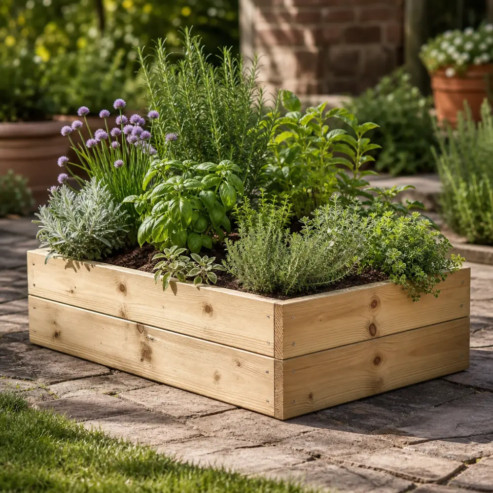 Premium Rectangular Wood Raised Bed - Image 4