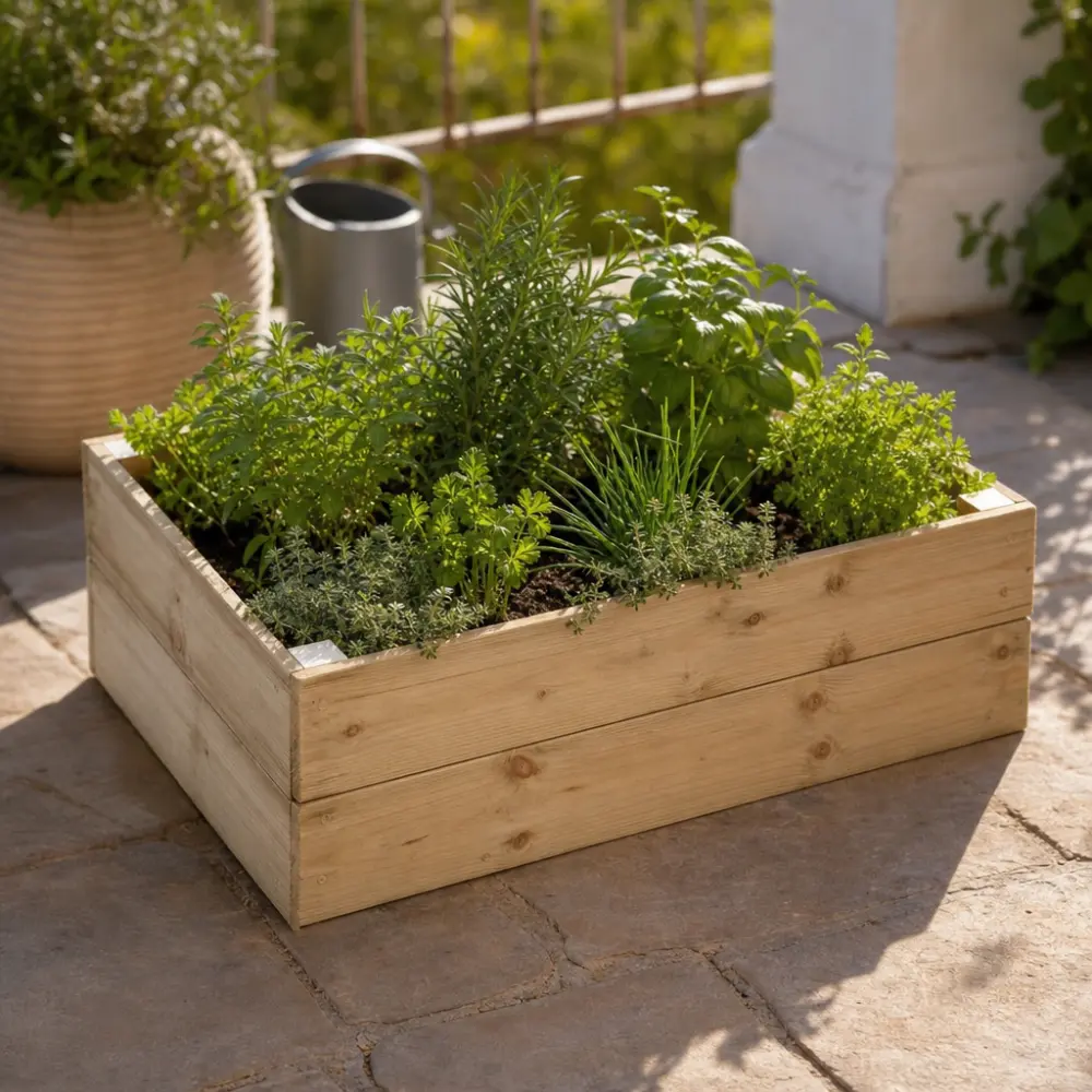 Premium Rectangular Wood Raised Bed - Image 5
