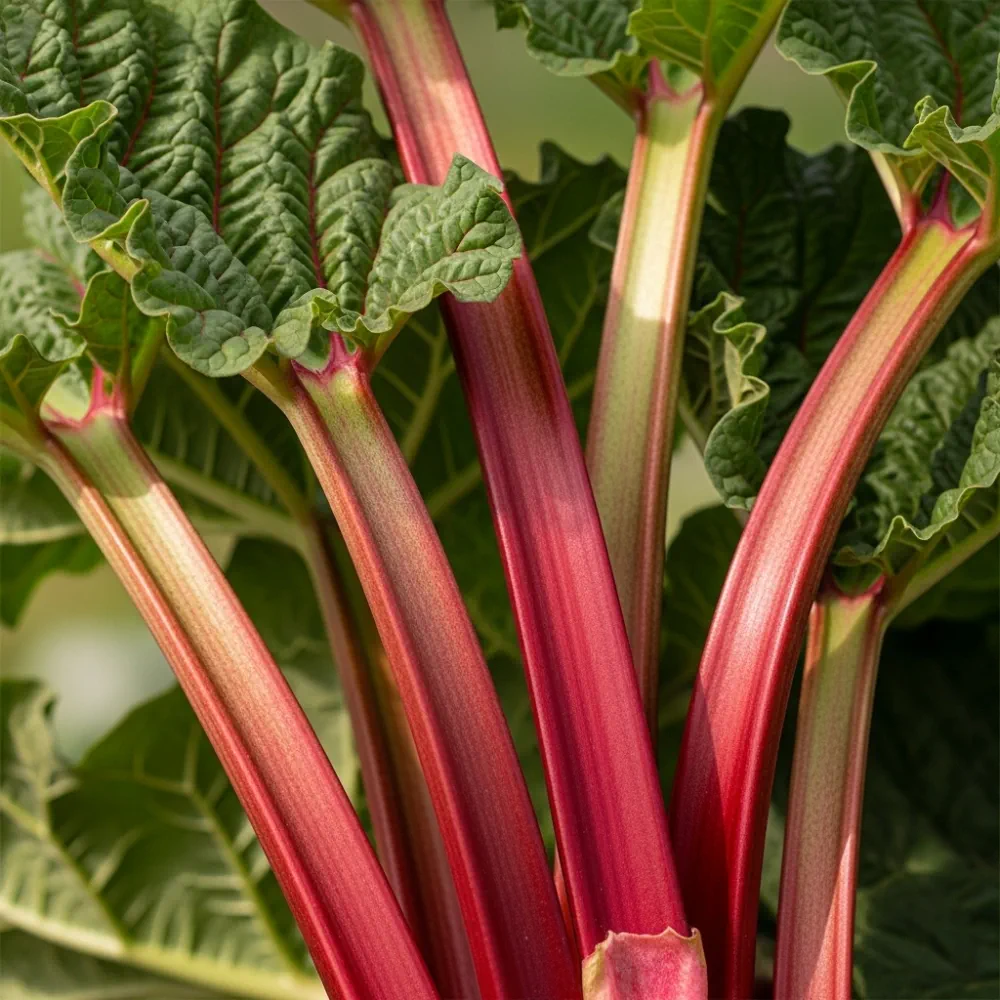 Raspberry Red' Rhubarb Plant | 3 Bare Root Crowns - Image 3