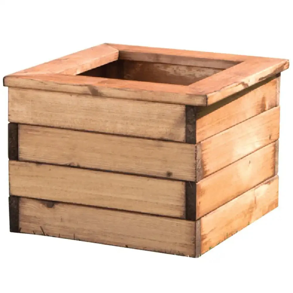 Redwood Extra Large Square Wooden Planter - Image 4