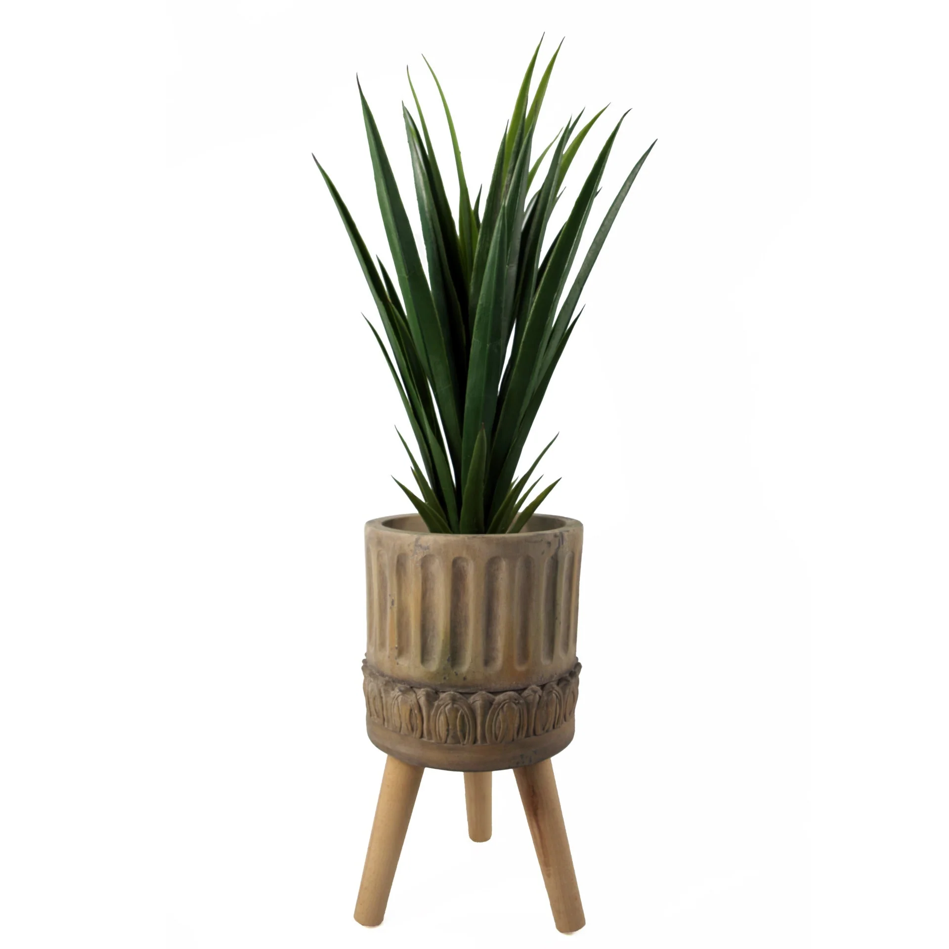 Ridged Composite Planter with Stand - Image 2