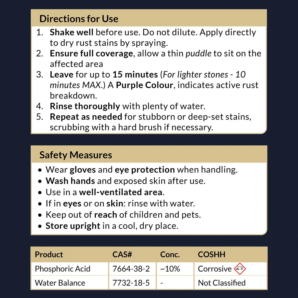 Rust Stain Remover - 500ml - Image 3