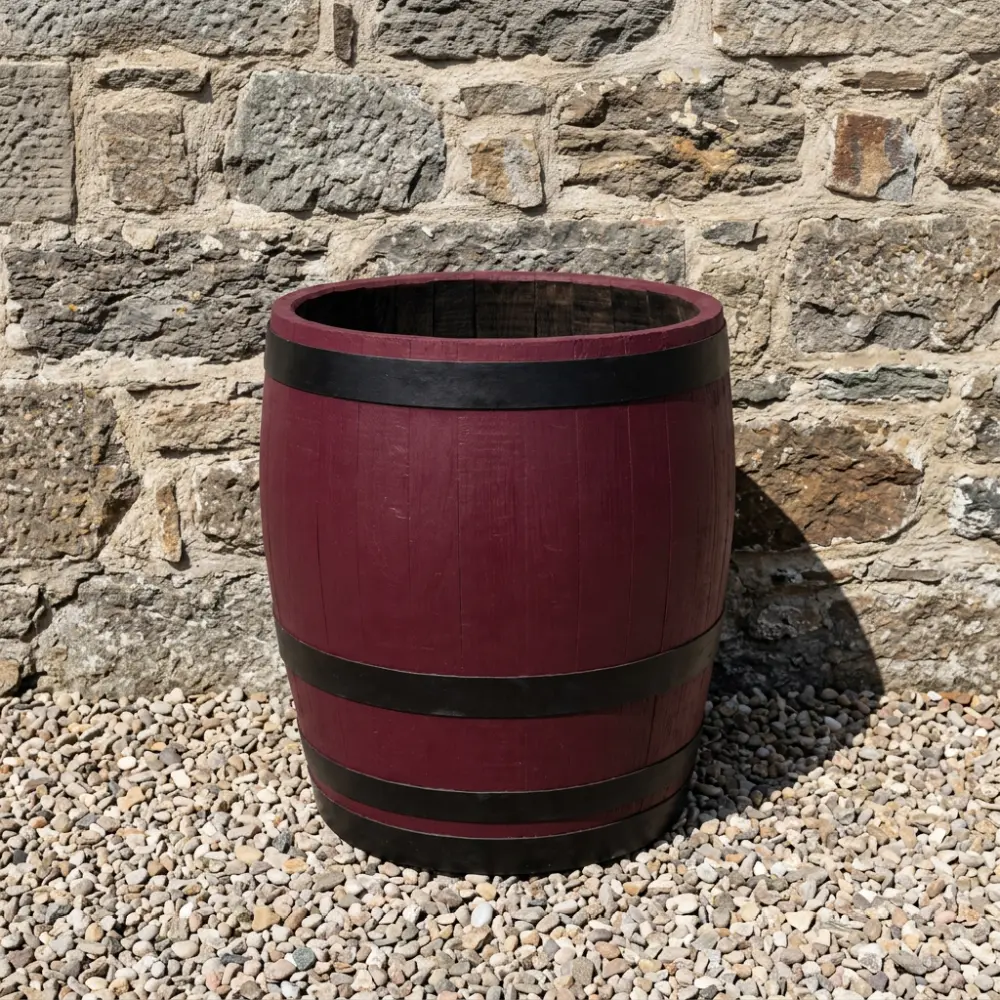 Rustic Oak Barrel Tree / Herb / Bedding Planter - Image 108