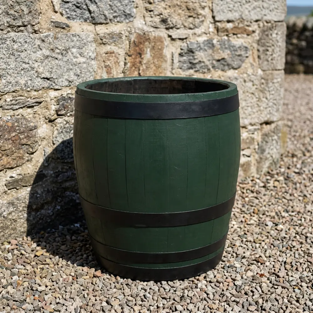 Rustic Oak Barrel Tree / Herb / Bedding Planter - Image 110
