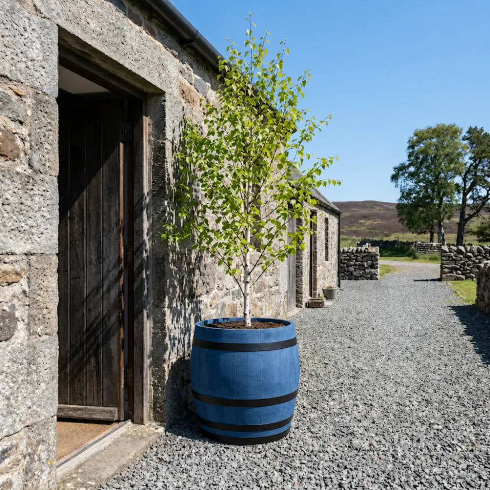 Rustic Oak Barrel Tree / Herb / Bedding Planter - Image 111