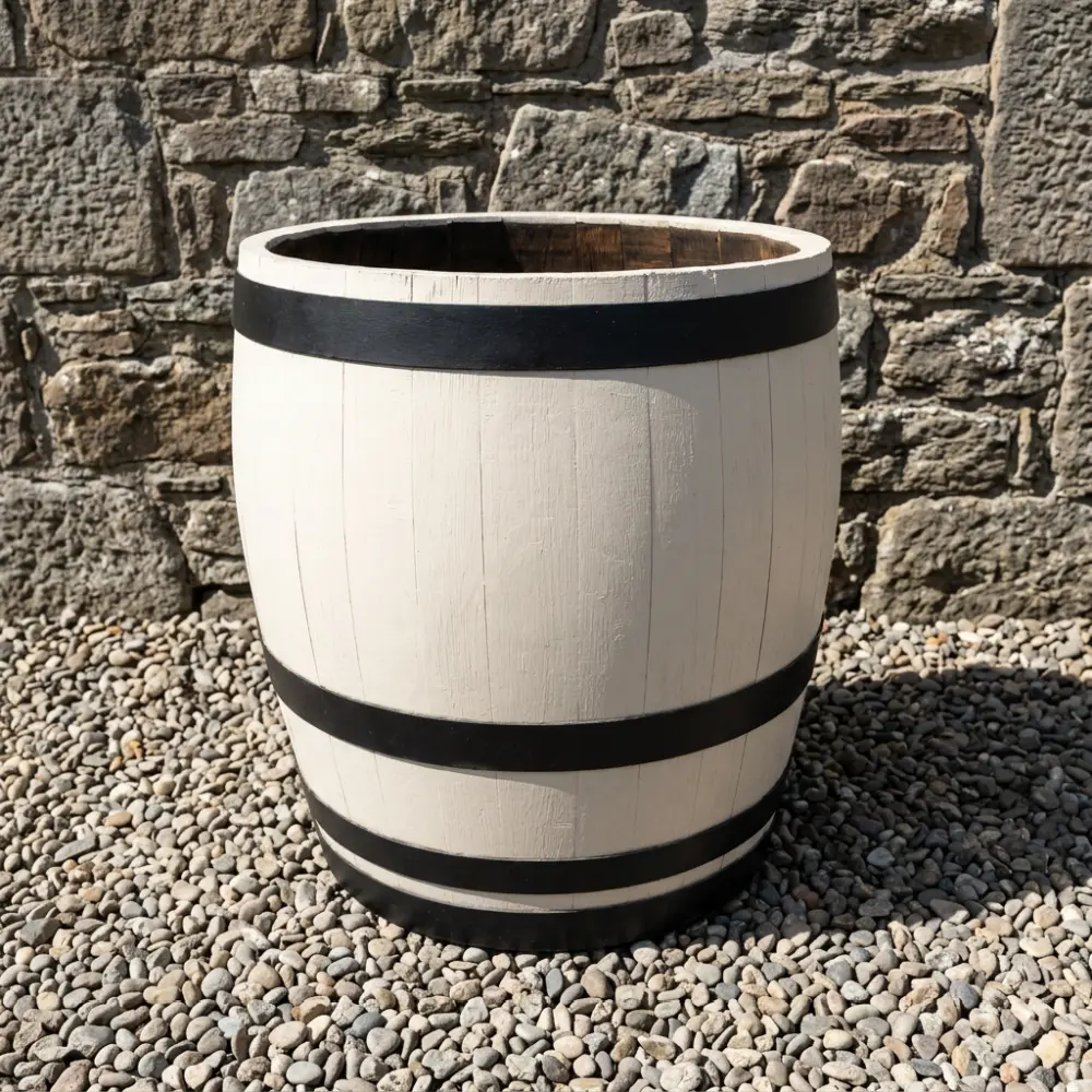 Rustic Oak Barrel Tree / Herb / Bedding Planter - Image 118