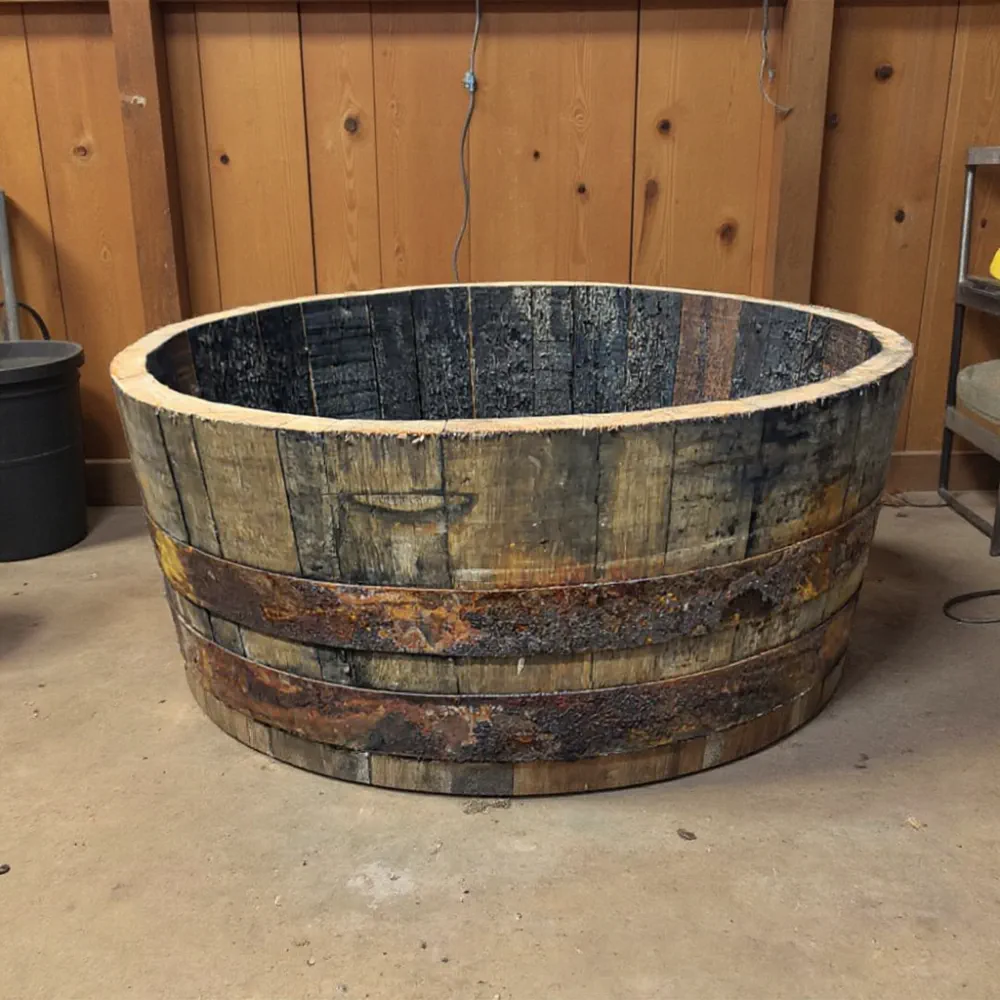 Rustic Oak Barrel Tree / Herb / Bedding Planter - Image 12