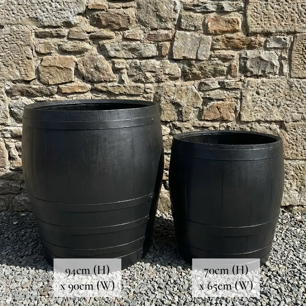 Rustic Oak Barrel Tree / Herb / Bedding Planter - Image 123