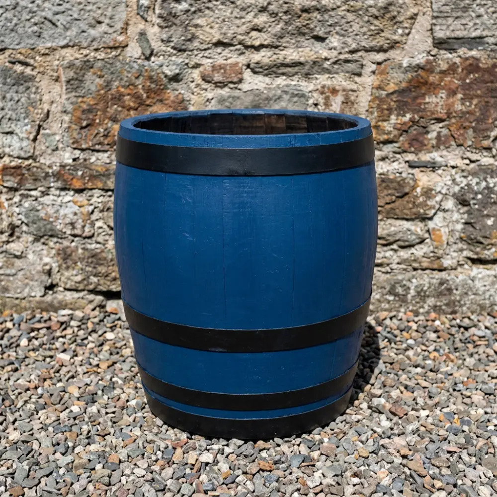 Rustic Oak Barrel Tree / Herb / Bedding Planter - Image 134