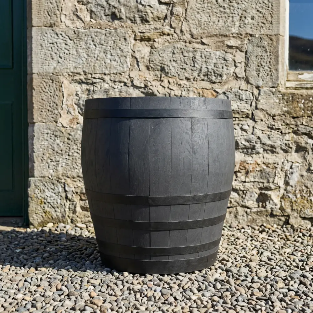 Rustic Oak Barrel Tree / Herb / Bedding Planter - Image 136