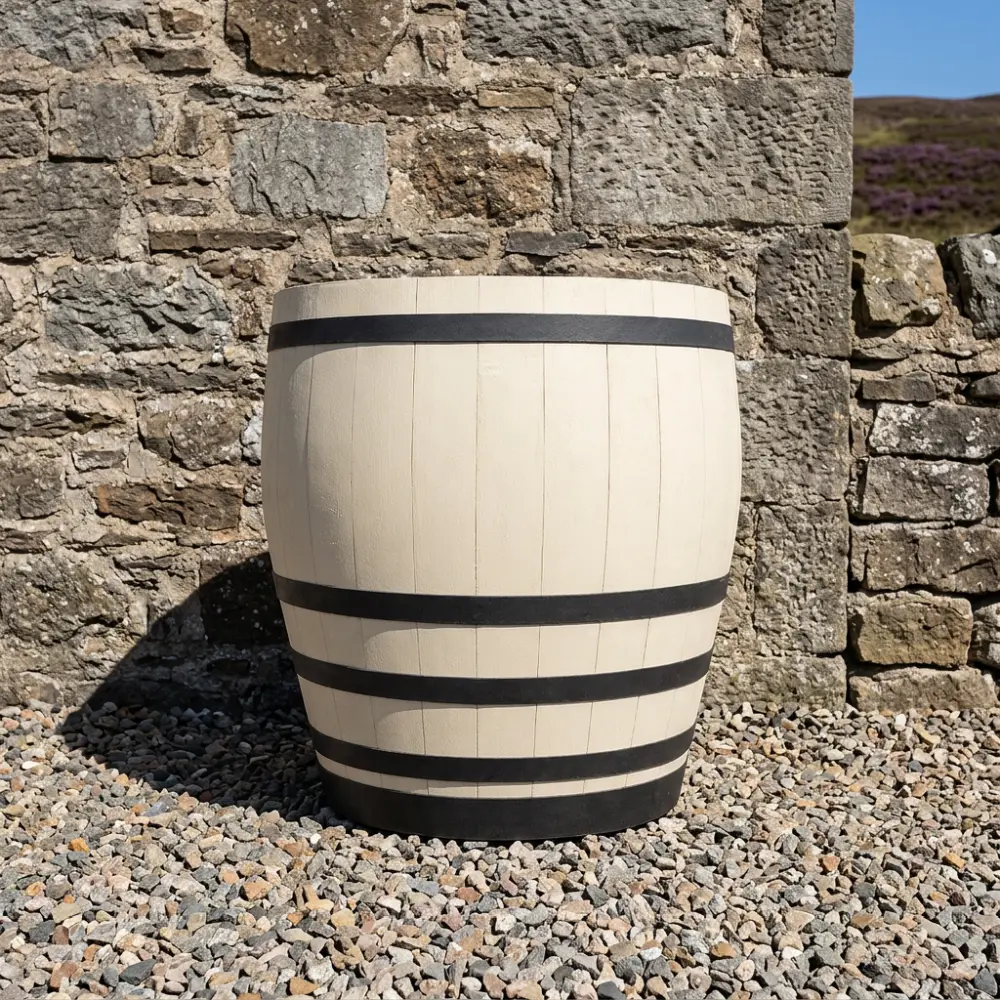 Rustic Oak Barrel Tree / Herb / Bedding Planter - Image 138