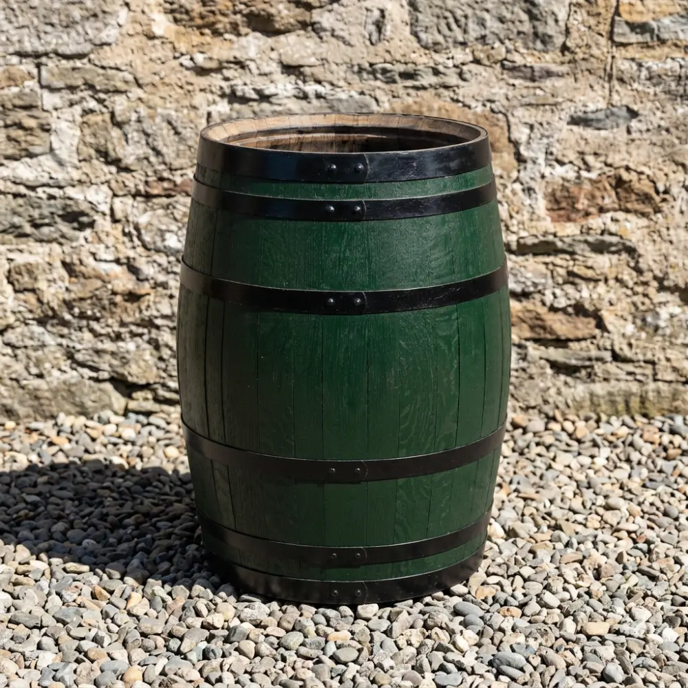 Rustic Oak Barrel Tree / Herb / Bedding Planter - Image 152