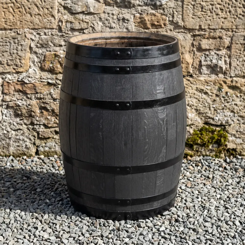 Rustic Oak Barrel Tree / Herb / Bedding Planter - Image 158