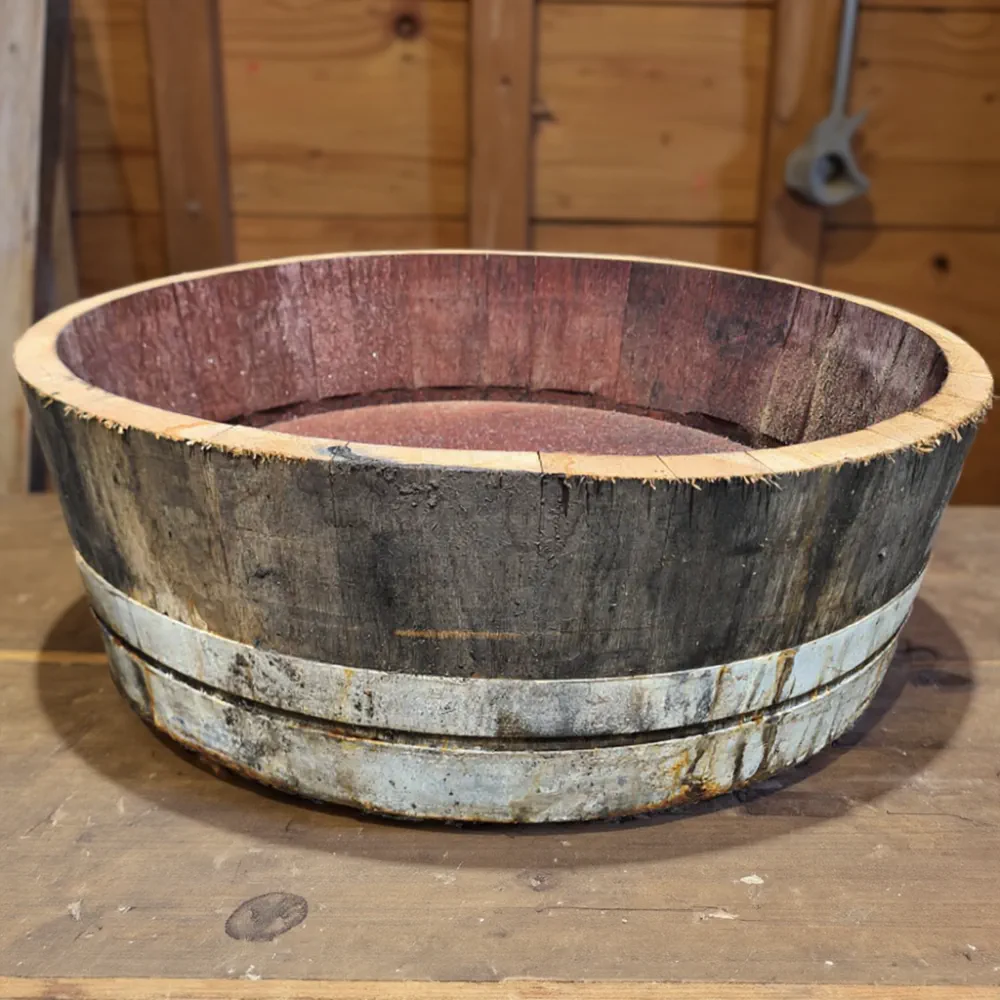 Rustic Oak Barrel Tree / Herb / Bedding Planter - Image 17