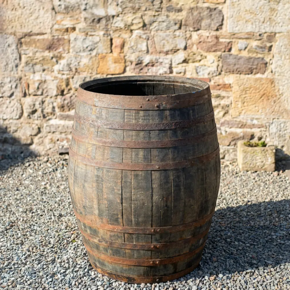 Rustic Oak Barrel Tree / Herb / Bedding Planter - Image 170
