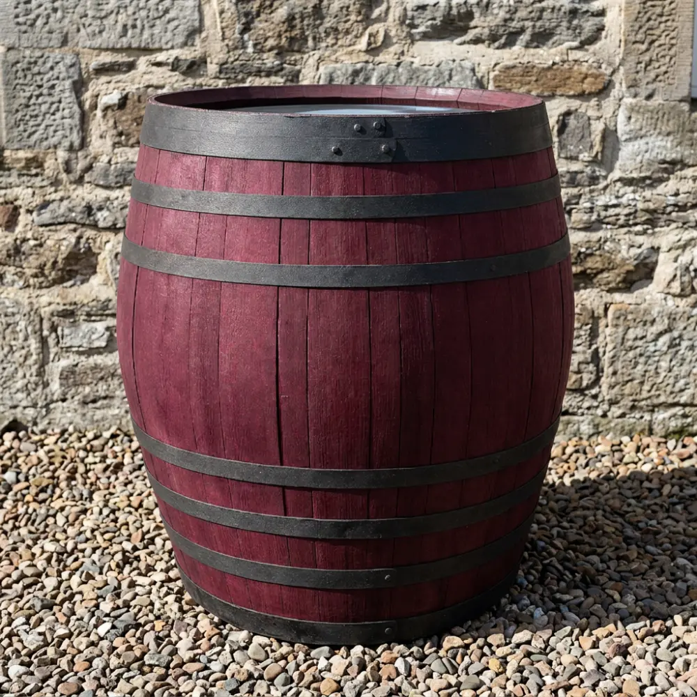 Rustic Oak Barrel Tree / Herb / Bedding Planter - Image 175