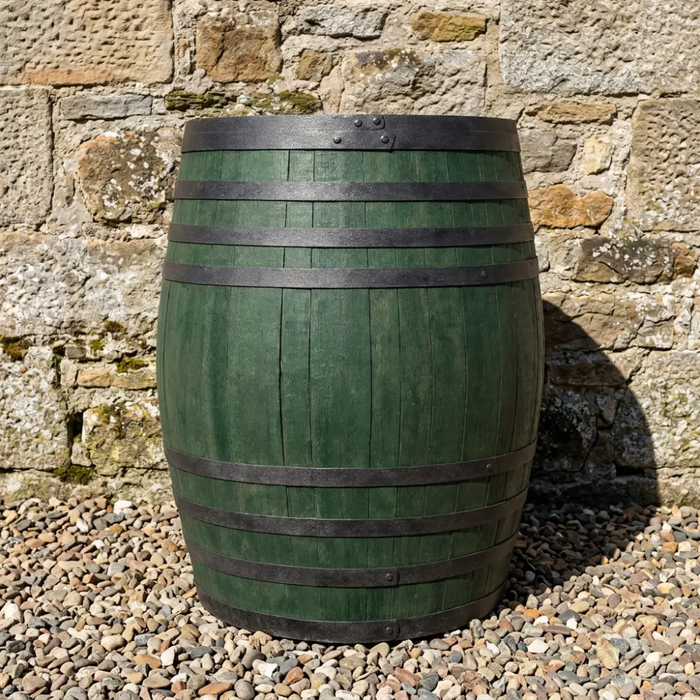 Rustic Oak Barrel Tree / Herb / Bedding Planter - Image 177