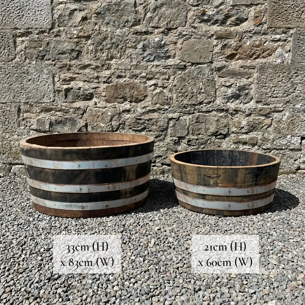 Rustic Oak Barrel Tree / Herb / Bedding Planter - Image 18