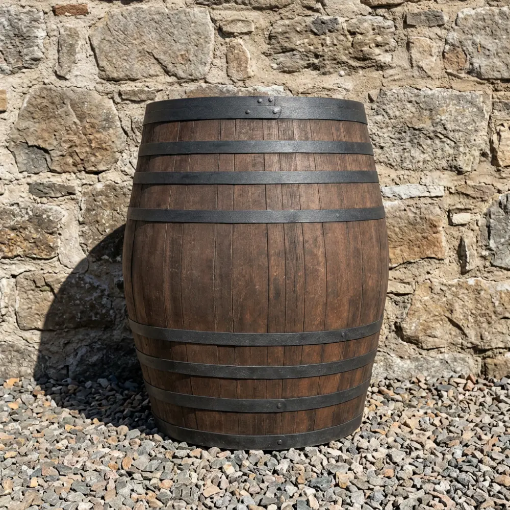 Rustic Oak Barrel Tree / Herb / Bedding Planter - Image 181