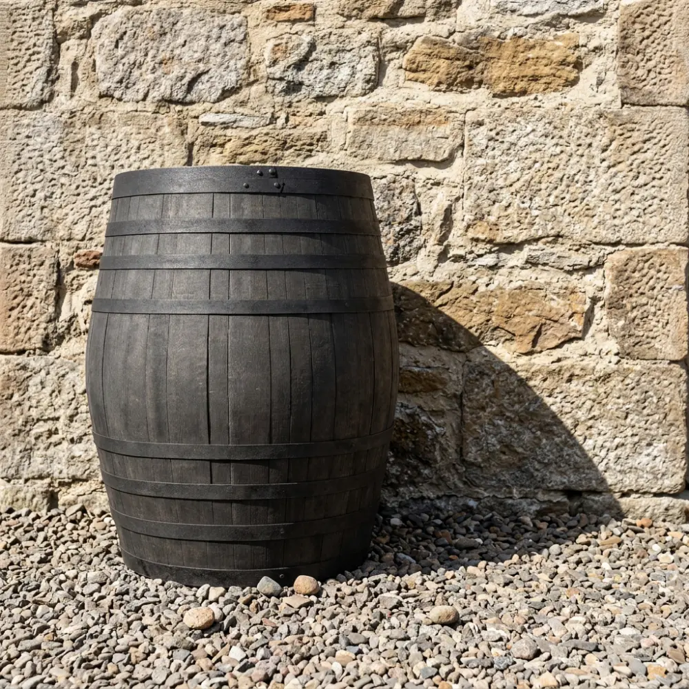 Rustic Oak Barrel Tree / Herb / Bedding Planter - Image 183
