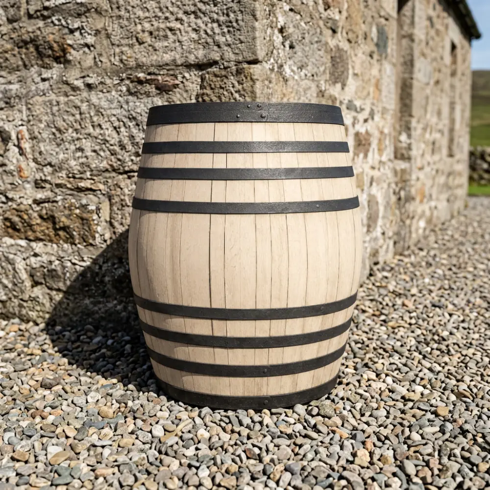Rustic Oak Barrel Tree / Herb / Bedding Planter - Image 185