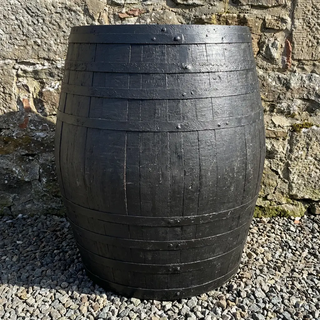 Rustic Oak Barrel Tree / Herb / Bedding Planter - Image 189